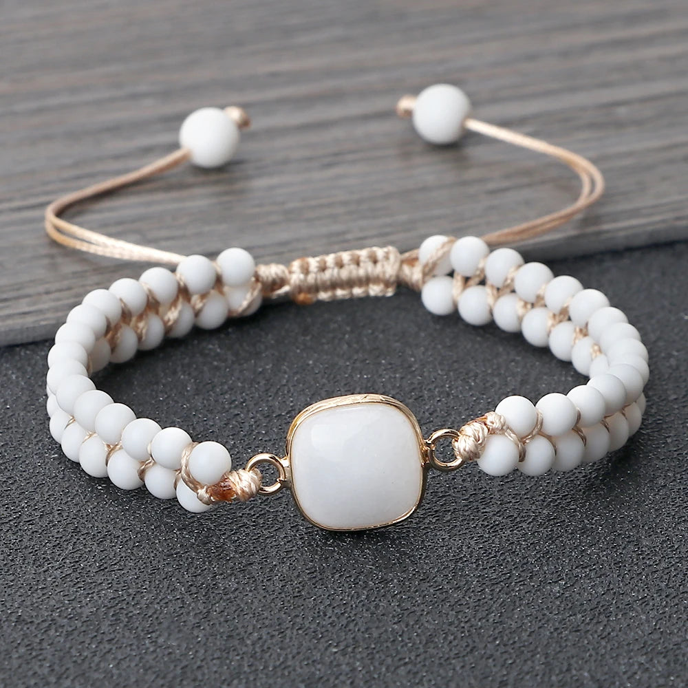 Bracelet Howlite blanche